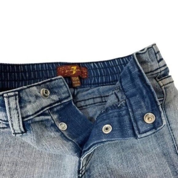 7 For All Mankind 18Months White Washed Blue Jeans - Picture 6 of 8